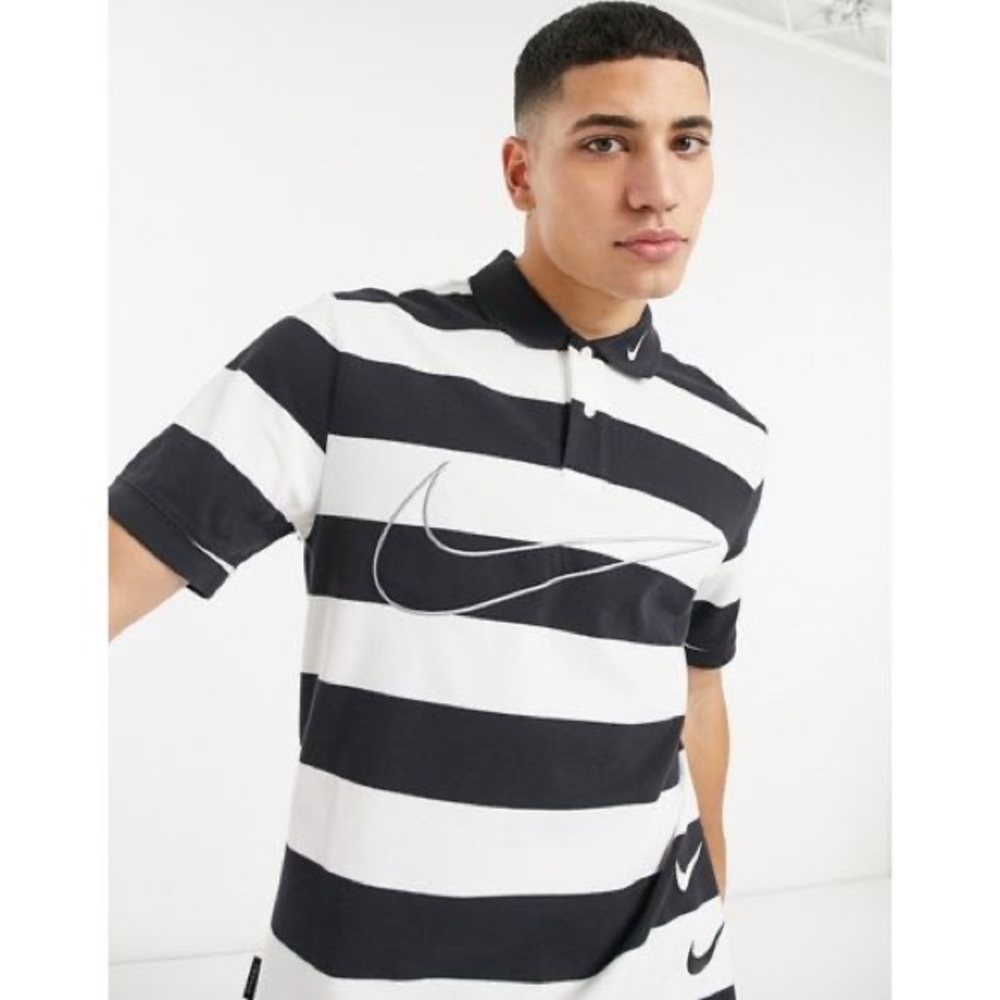 Nike Swoosh Sportswear Polo Tennis Shirt Casual Athleisure Knit Men's 
 Size XL